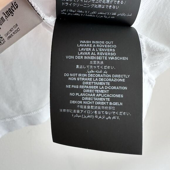 Palm Angels Shirt Mens Medium Palm Tree Logo Streetwear Minimalist Modern Basic - Picture 11 of 14